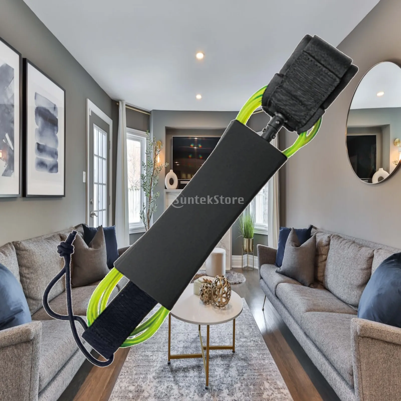Surfboard Safety Rope with TPU Coiled Cord and Ankle Cuff for Surfing Rotating Connector Anti Tangle Board Protection Side Strap