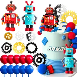 LaVenty Rainbow Robot Cake Decoration Robot Technology Cake Decoration Technology Birthday Party Decoration