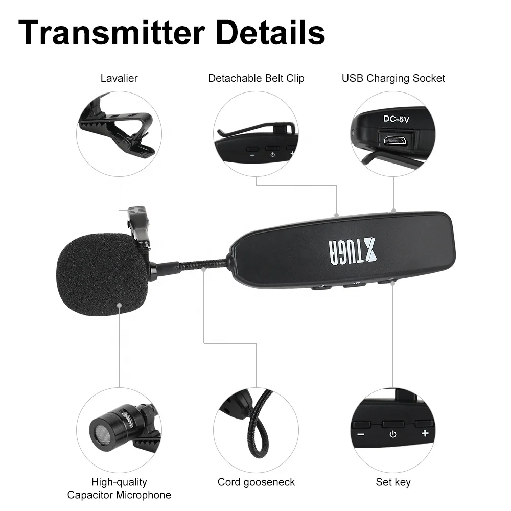 Dieci articoli TLF Xtuga KX-624 Microfono wireless universale per PC VCD o registratore