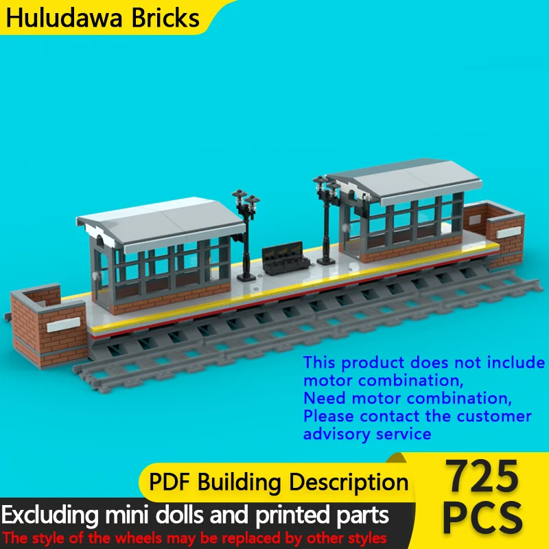 

City Street View Model MOC Building Bricks Railroad Train Station Modular Technology Children Holiday Gifts Assemble Toys Suit