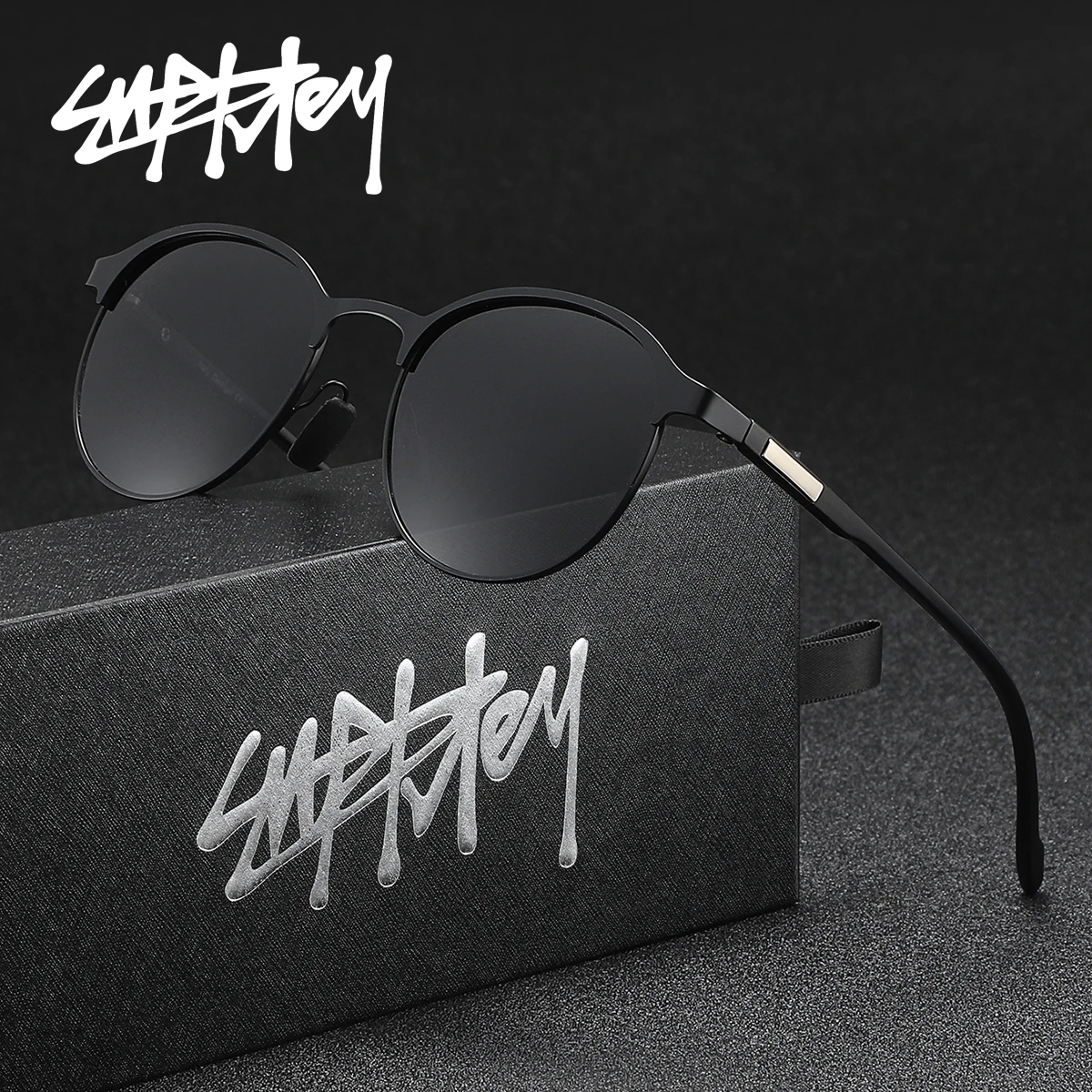 

SUPKLEY 1PCS Fashion Women's Polarized Sunglasses Round Frame Men's Sunglasses Shopping Wear Brand Packaging Gift Selection