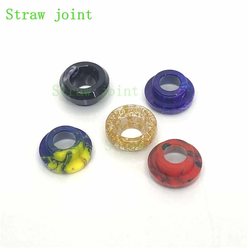 1PC Random Color 810 Short Profile M Without Rubber Ring Resin Straw Joint