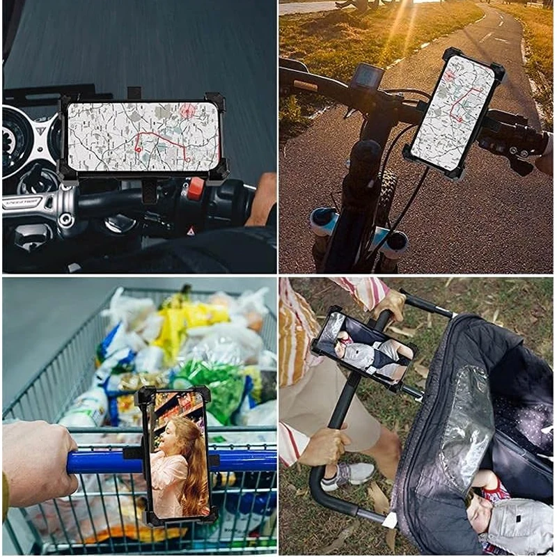 360° Rotatable Electric Bicycle Phone Holder for iPhone Xiaomi Riding MTB Bike Moto Motorcycle Stand Bracket Non-slip Cycling 3