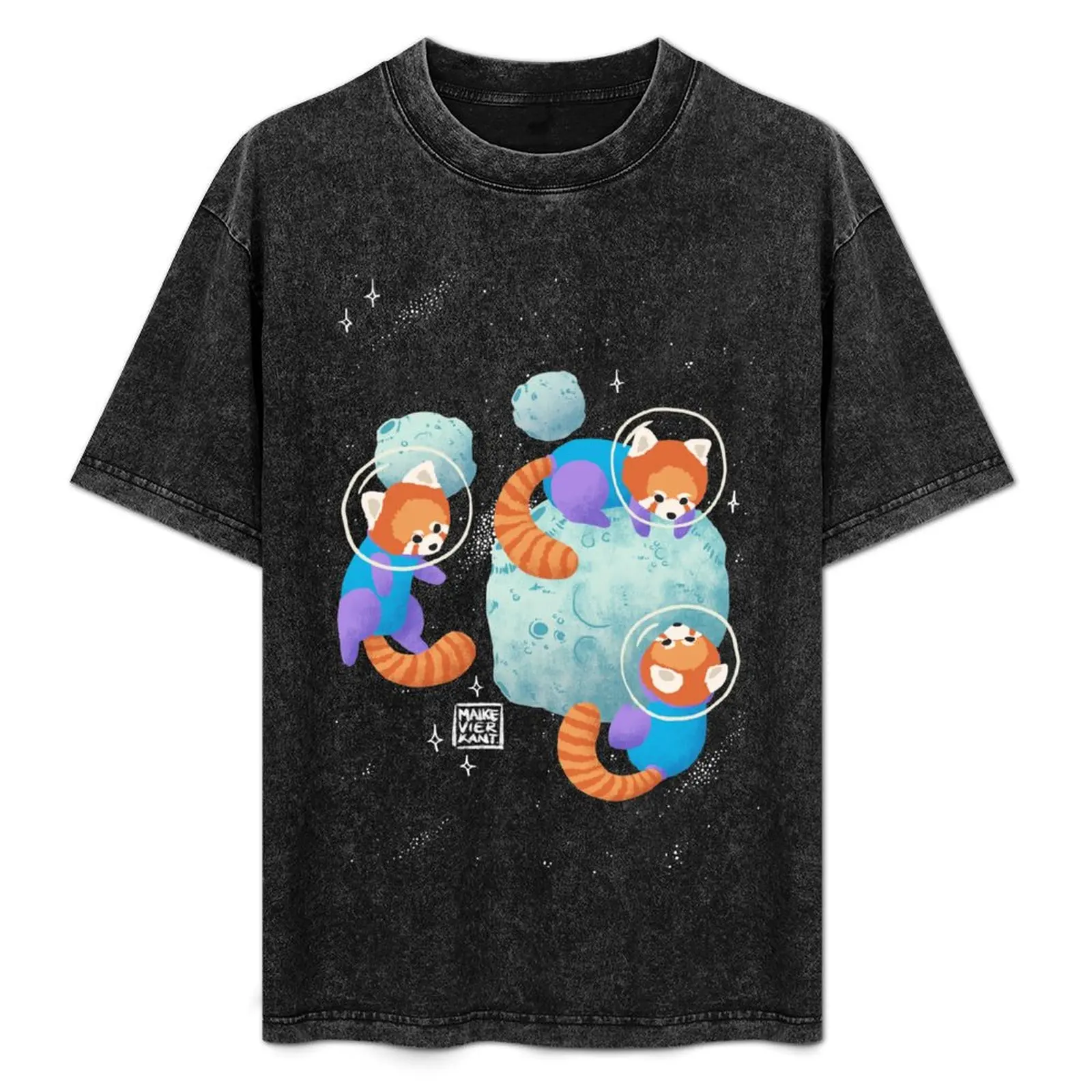 

Red Space Pandas T-Shirt gifts for boyfriend sports fans oversize t-shirts man oversized t shirt men