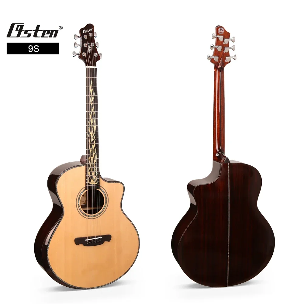 

41 Inch Wholesale Professional Acoustic Guitar High End Spruce Top Rosewood Back Factory Direct Sell Acoustic Guitar Accept OEM