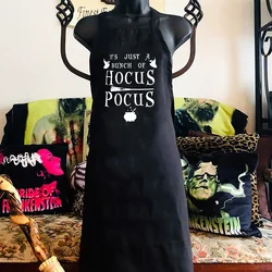 hocus pocus Witch magic Apron Trick Or Treat Halloween eve party kitchen decoration friend sister Housewarming Birthday gift