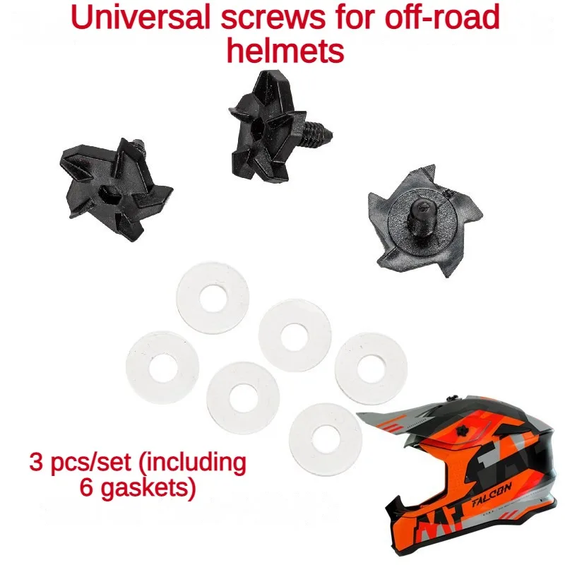 Off-road Helmet Screws for All Kinds of Motocross Helmets MX 3 Pcs/set with Gasket Universal Accessory Capacete De Moto