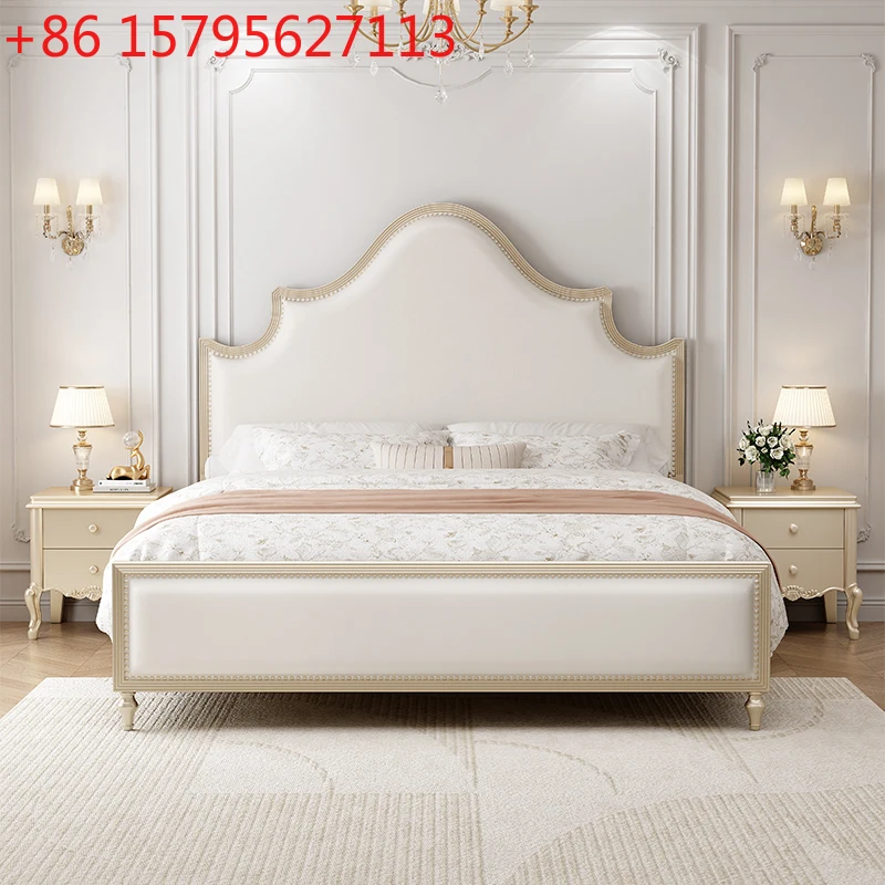 Modern Queen Bed Girls Design Sun European Leather Sleeping Bed Platform Luxury Storage Castle Muebles Lounge Suite Furniture