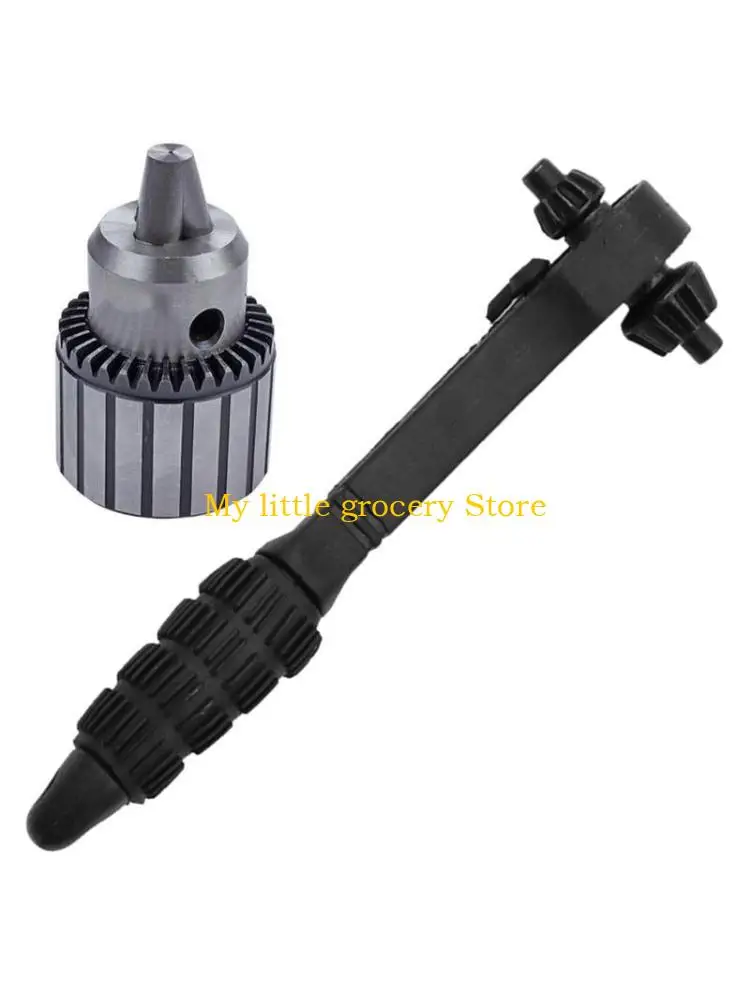 

D5BD 2 in 1 Universal Hand Drill Ratchet for Key Wrench Drill Chuck Spanner Handle Combo Grip Multifunction Repair Tool