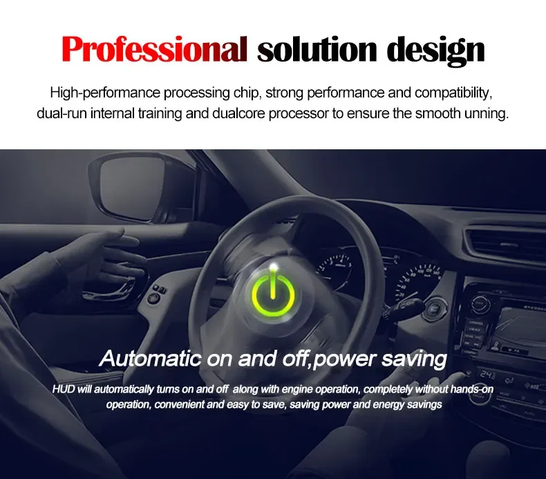 %M7 Windschutzscheiben-Projektor OBD+GPS Head-Up-Display Bordcomputer mit Fahrzeuggeschwindigkeit, Drehzahl, Wassertemperatur und Spannung für alle Fahrzeuge – Detail 12