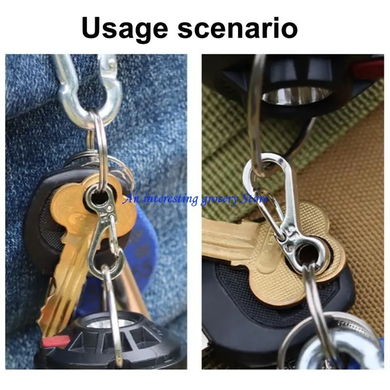 652d 10pcs carabiner clip Spring Hook Clasps Aluminium Alpoys Ackles Ackles