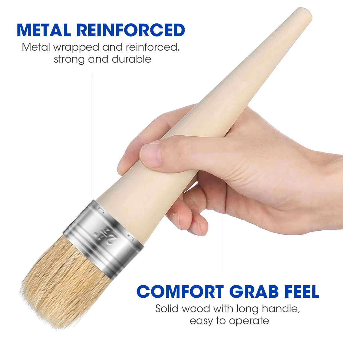 

40 мм восковая кисть с краской, натуральная щетина, восстановление мебели, обхватывание глаз, работа, более быстрая создание текстуры, максимальное удержание щетины