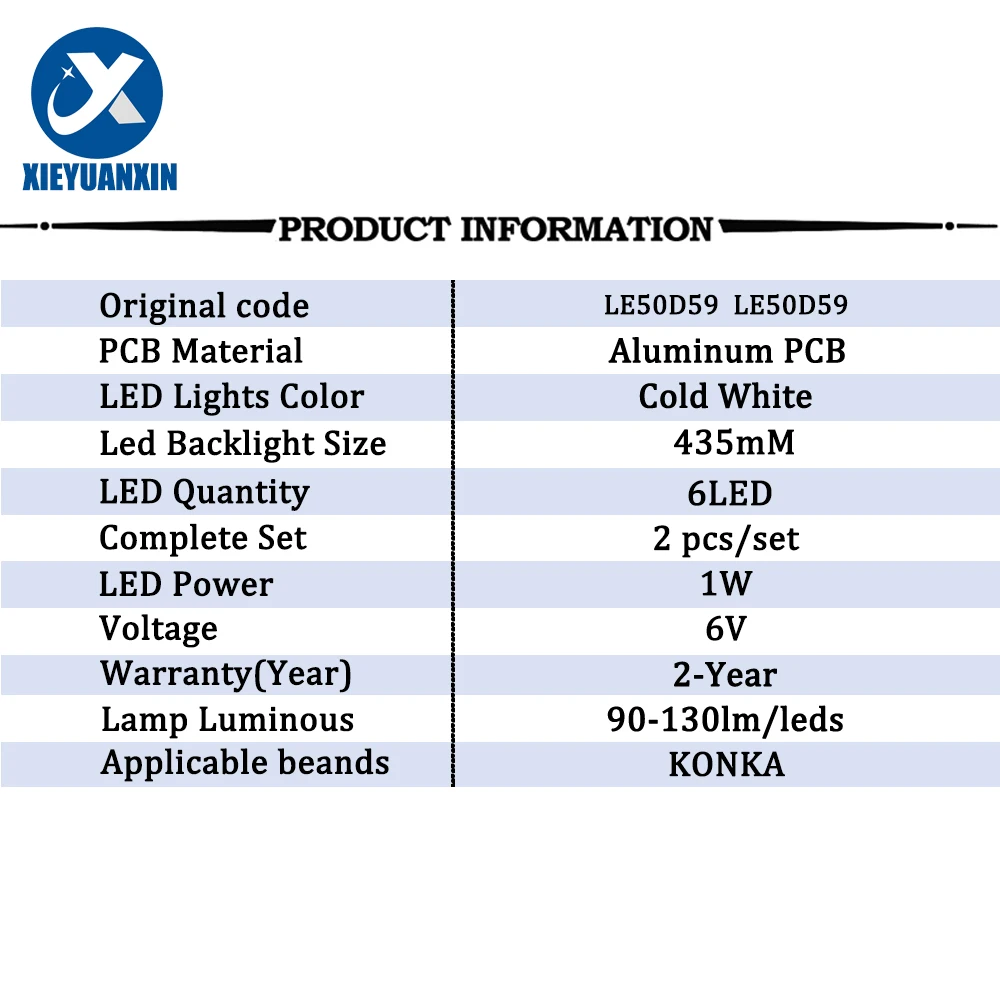 6V L:466mm R:496mm Backlight Led Tv Strip For KONKA 42inch 4Pairs/Set Tv Repair Spare Parts KL42GT618 RT91K06THC-4425-000