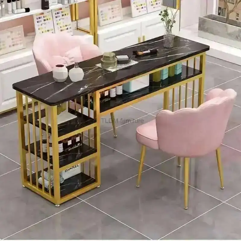 

Маникюрный стол Ins Chair и европейский модный комплект: Двойные маникюрные столы, мебель для салонов красоты, профессиональные столы для маникюра B