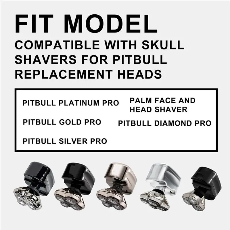 A55X-Replacement Head Shaver 16PCS For Skull Shaver Pitbull Gold PRO, Pitbull Silver PRO, Electric Palm Razor Parts