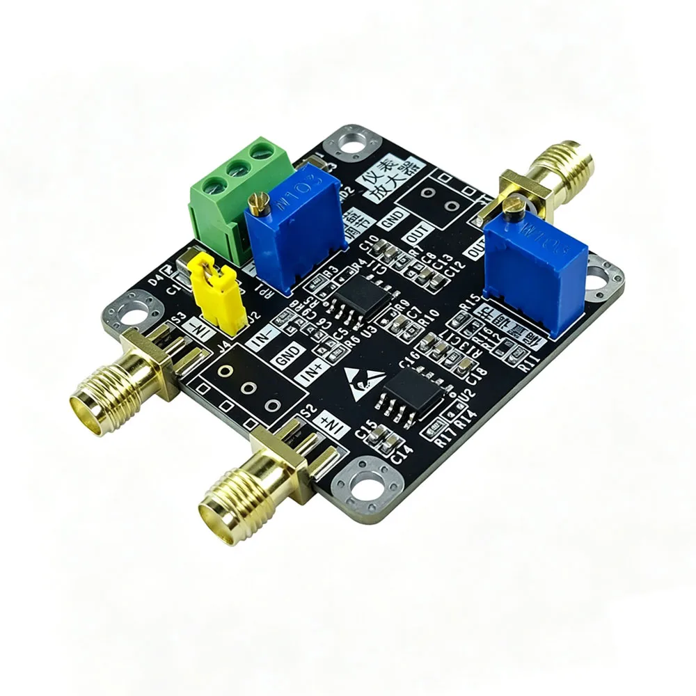 INA849 Precision Instrumentation Amplifier, Microvolt/mV Signal Conditioner, Single/Diff Input, Low-Noise Board Gain Adjustable
