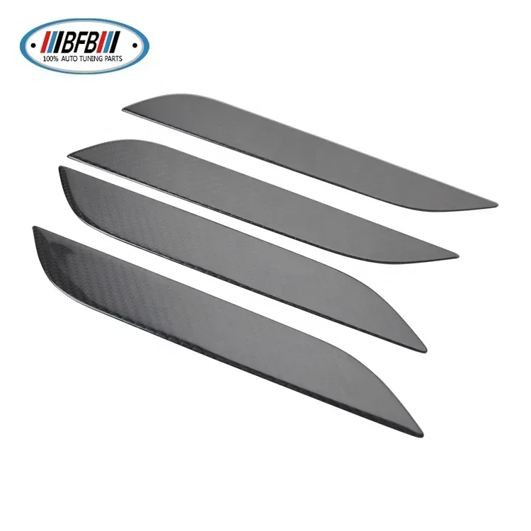 2025 Real Full  Carbon Fiber Add on Style Car Outside Door Handle Cover Trim for Tesla Model S 2016-2018