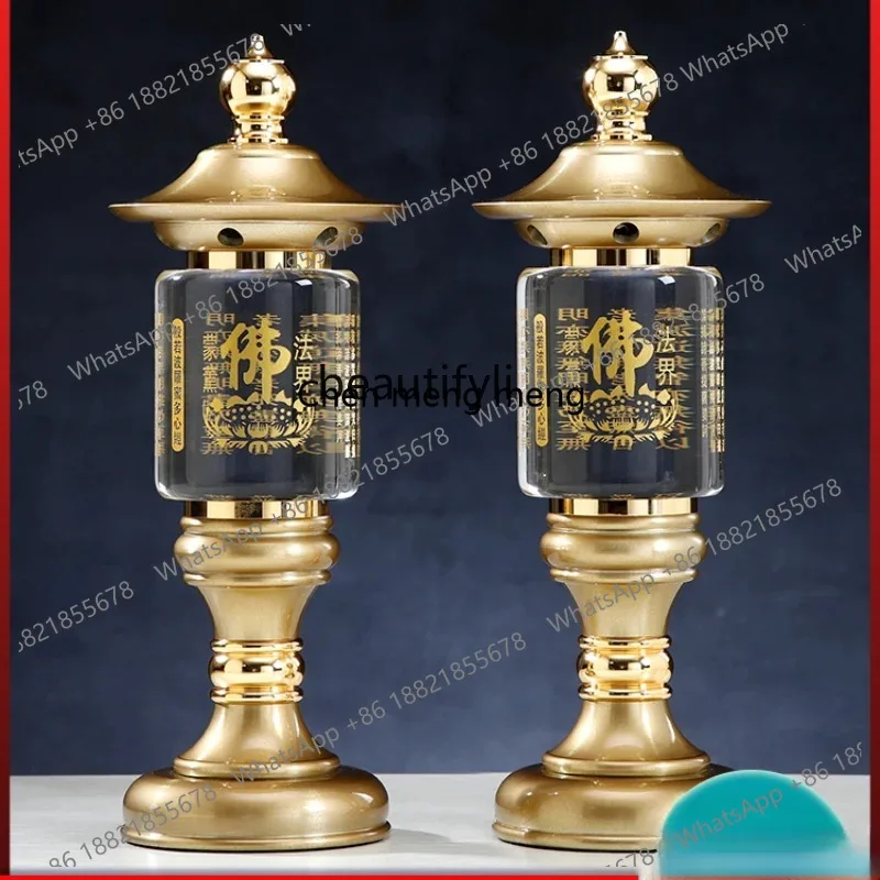 ss26 Crystal Lamp Bodhisattva Household Heart Sutra Beacon Buddha Front Worship Lamp Dual-Use