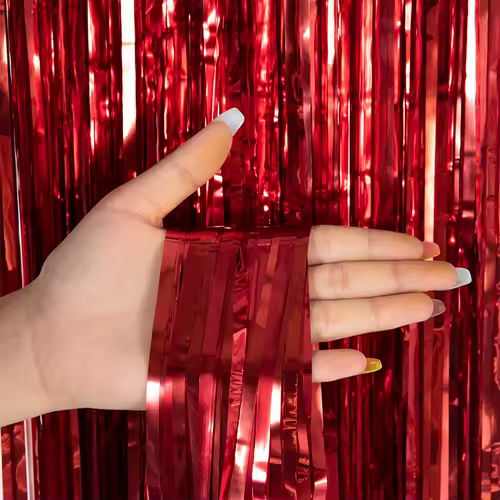 Cheap as a Party Metallic Tinsel Foil Fringe Curtains Backdrop for Birthday New Year Eve Party Photo Wedding Decor - Image 14