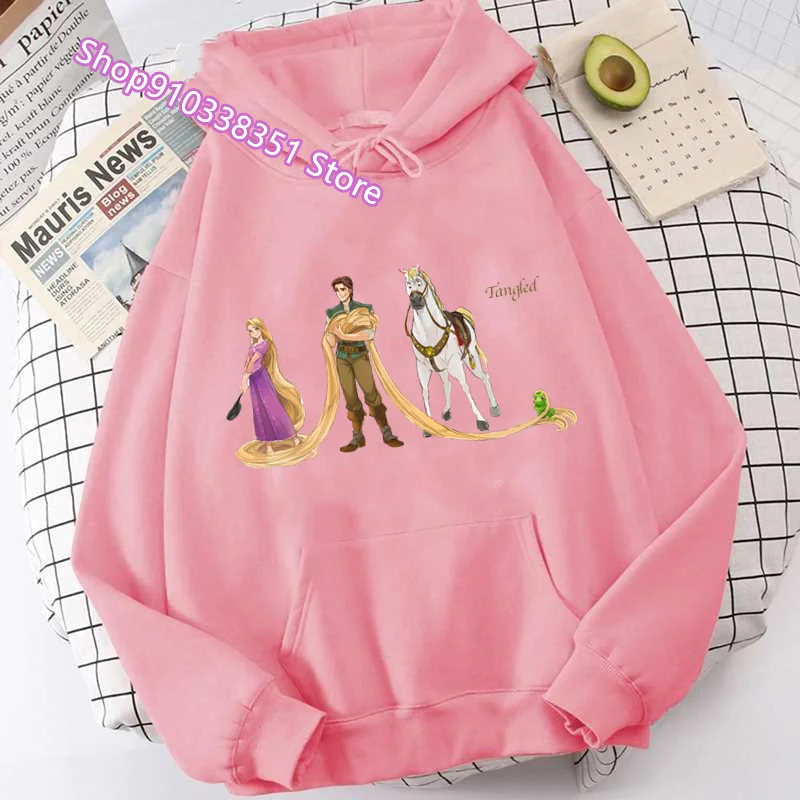 Cute Tangled Rapunzel Princess Print Women Kawaii Sweatshirt Hoodies Fashion Casual Hoodies Pullover Outerdoor Ladies Hooded