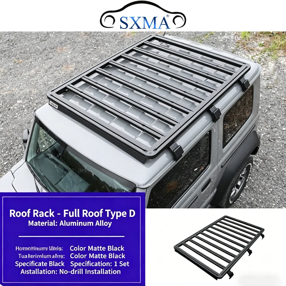 SXMA JMN147 Cargo Basket Rooftop Luggage Rack Carrier Transport Car Top Holder Management Storage for Jimny JB74 3Door 2019-2026