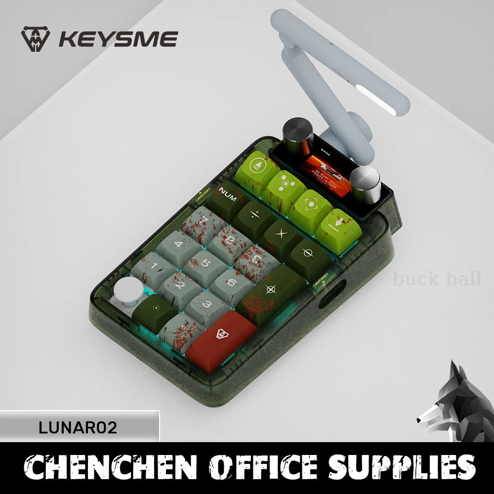 

KeysMe Lunar02 Mechanical Keypad 2.4G Bluetooth Mini Keyboard Hot-Swap RGB Keypad 21 Keys Numeric Customization Numpad Keyboard