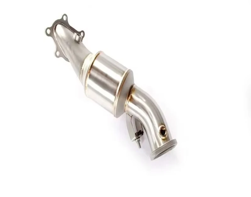 Active Sound Stainless Steel Exhaust Muffler Downpipe With Heat Shield Fit For Nissan GTR R35 3.8T