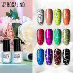 ROSALIND smalto per unghie in Gel incrinato smalto per unghie secco all'aria Manicure Crackle ibrido Gel UV per arte acrilica Base Semi permanente Top Coat