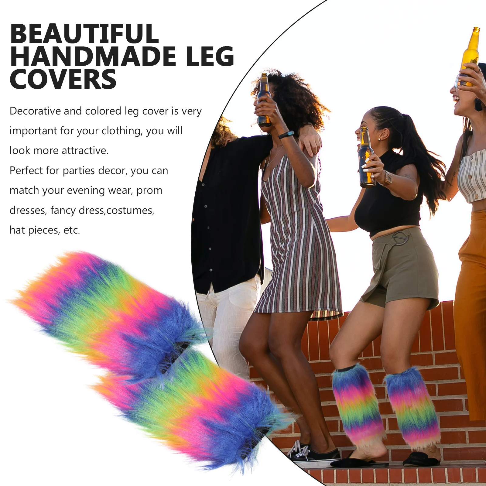 1 Para Długich, Puszystych Nakładów na Nogi, Sztuczne Ocieplacze dla Kobiet, Kostiumy Karnawałowe, Cosplay, Akcesoria do Występów Scenicznych