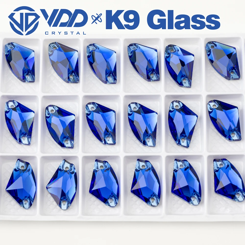 VDD S118 Saphir Galaktische Spitzenqualität K9 Glas Aufnähbare Strasssteine Kristall Flache Rückseite Nähsteine für Kleidungsdekorationen – Detail 5