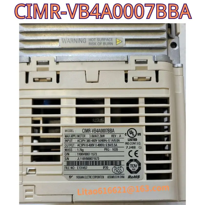 Used original frequency converter CIMR-VB4A0007BBA 3.0KW/2.2KW 380V functional test OK