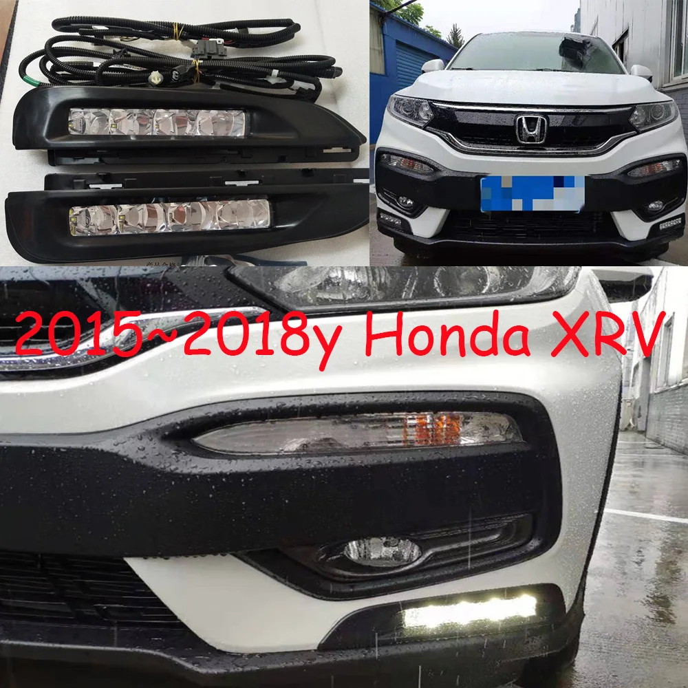 

car bumper headlamp for Honda XRV headlight XR-V vezel 2015~2018y LED DRL car accessories HR-V HRV daytime running light fog