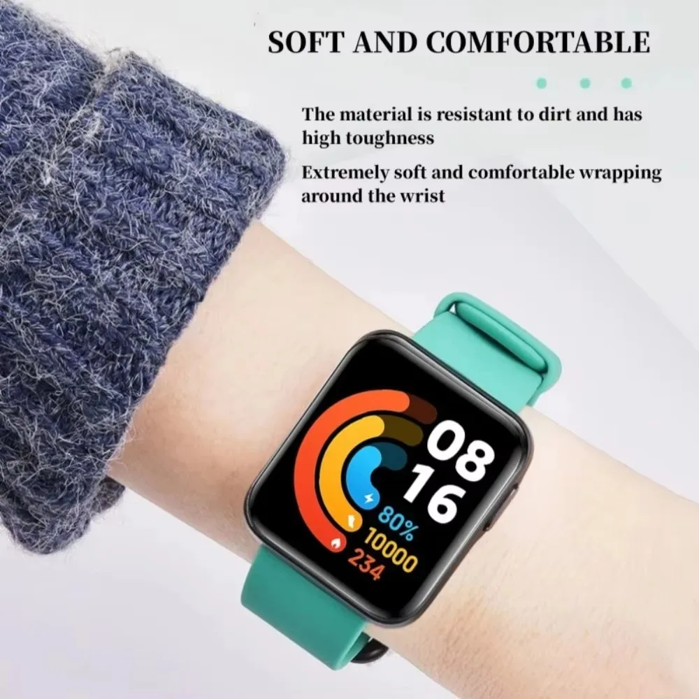 Silicone Strap for Redmi Watch 2/1 Lite/Horloge 2 Soft Breathable Watchband for Xiaomi Watch Lite 2/Poco Watch Band Accessories