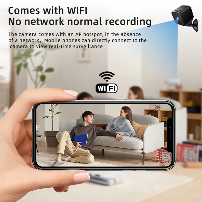 1080P Мини-камера F1, беспроводной Wi-Fi, удаленный монитор, циклическая записывающая камера, защита безопасности, умная домашняя камера наблюдения 2025