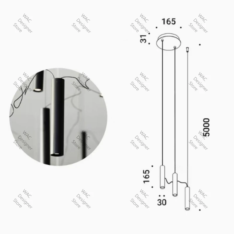 Simbiosi Suspension hanglamp Italiaanse combinatie spotlamp voor slaapkamer, woonkamer, restaurant, bar, design kroonluchter