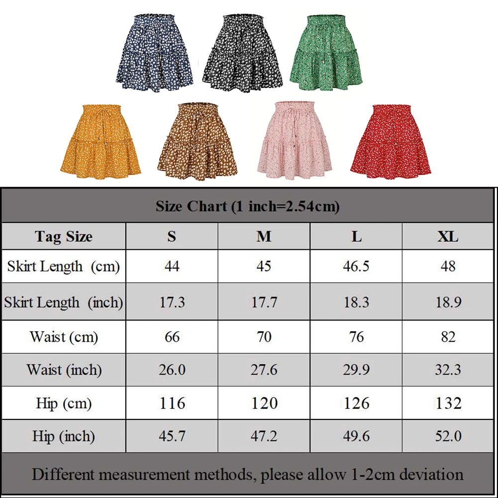 Женская юбка с оборками, осенняя Повседневная Клубная Повседневная Женская юбка с цветами для отдыха и дома, эластичная Весенняя Удобная