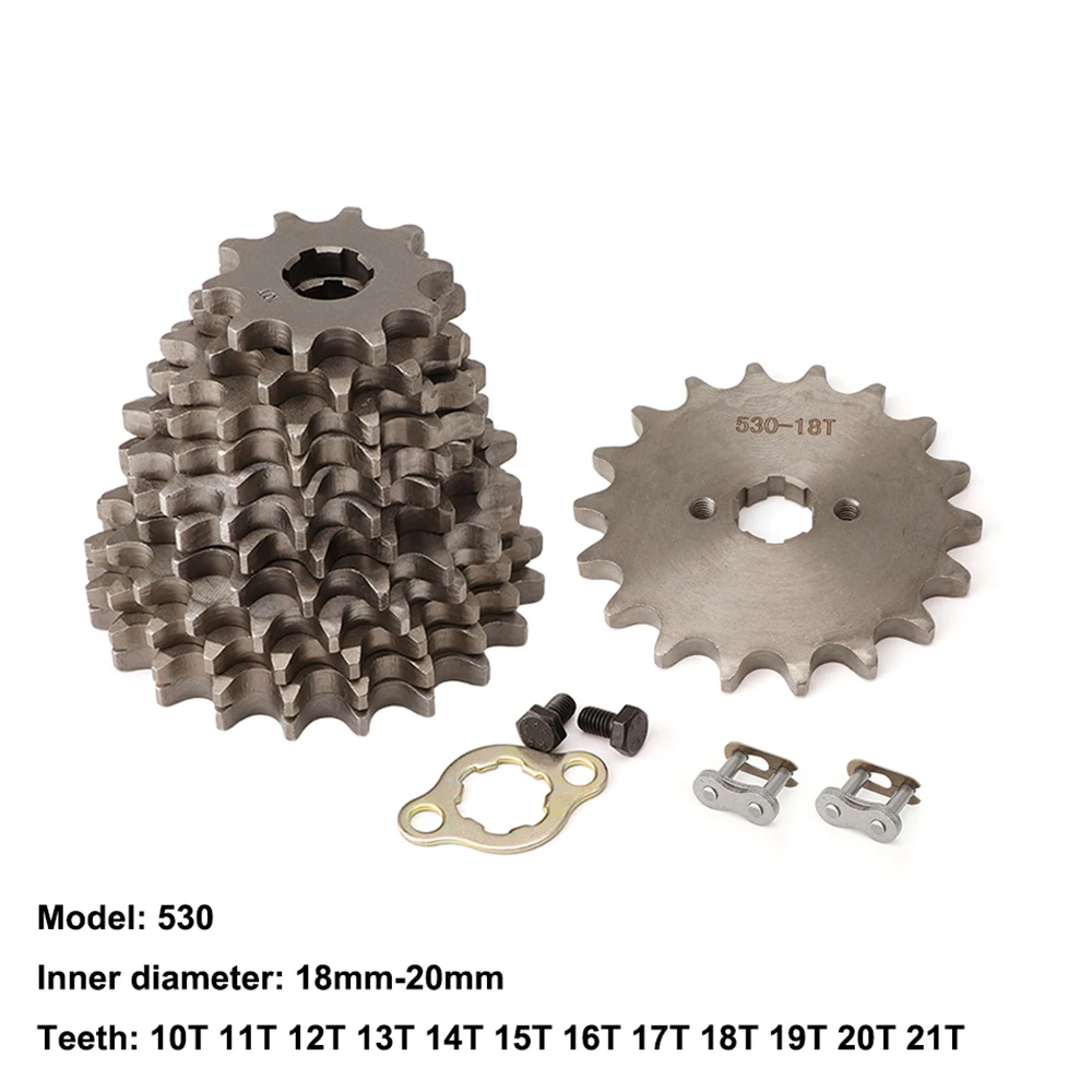 

530 Chain 20mm Front Engine Sprockets With Master Connector Links For 200cc 250cc Dirt Pit Bike ATV Quad Buggy Motorcycle Parts