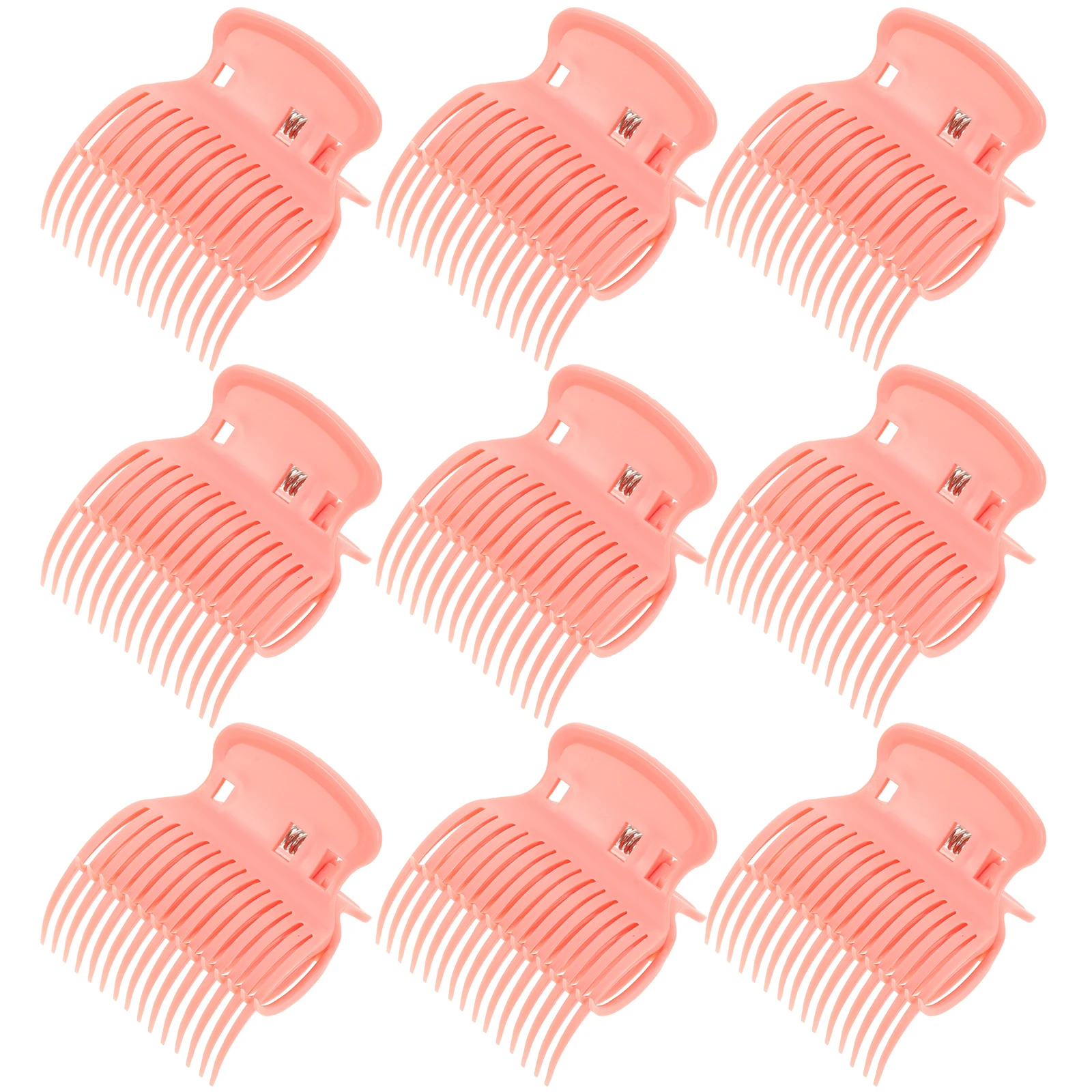 

12pcs Roller Securing Clip Plastic High Temperature Insulation Hair Coloring Curler Jaw Clamp Salon Grade Accessories