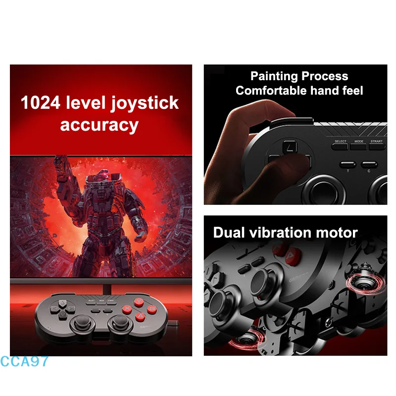 Mini Retro Pocket Wireless Game Controller with 2.4G wireless connection Bluetooth Customizable Controls for PS3 & Switch & PC