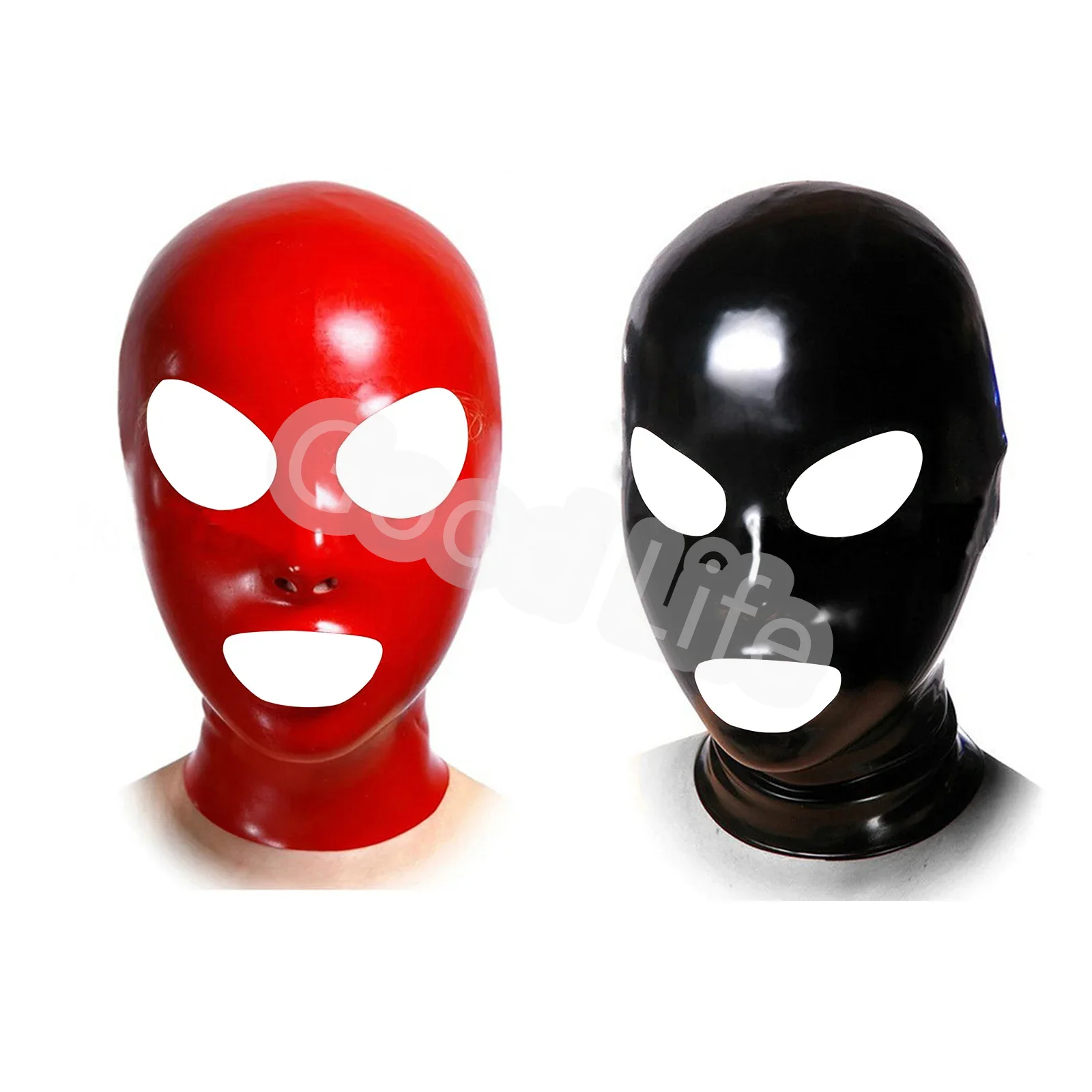 

Handmade Various Color Latex Hoods Mask Open Eyes Mouth And Nose Holes Cosplay Latex Rubber Catsuit Mask Custom Made