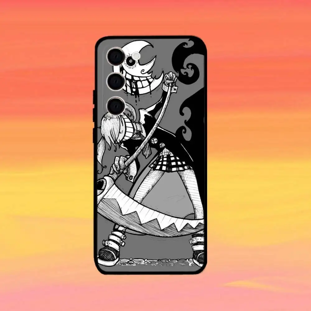 Etui na telefon Anime S-Soul Eater do Samsung Galaxy A73, A72, A71, A70, A53, A52, A51, inne modele, miękki czarny pokrowiec
