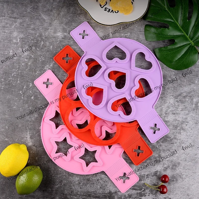 Silicone Egg Frying Mold Egg Pancake Ring Nonstick Soufflé Making Mould Reusable Pancake Maker Cooking Tools Kitchen Accessories