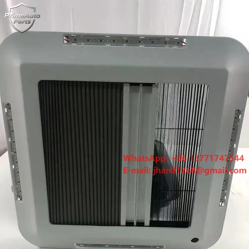 Sunroof Push-out Aluminum Alloy Led Light Car Roof Window Rv Skylight with Gauze Pleated Shading Curtain