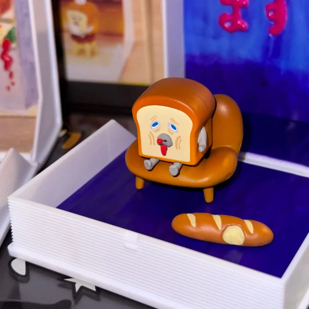 Originele echte Rement Brood Dief Prentenboek Miniatuur Scène Prop Decoratie Benodigdheden Beeldje Verjaardagscadeau Speelgoed