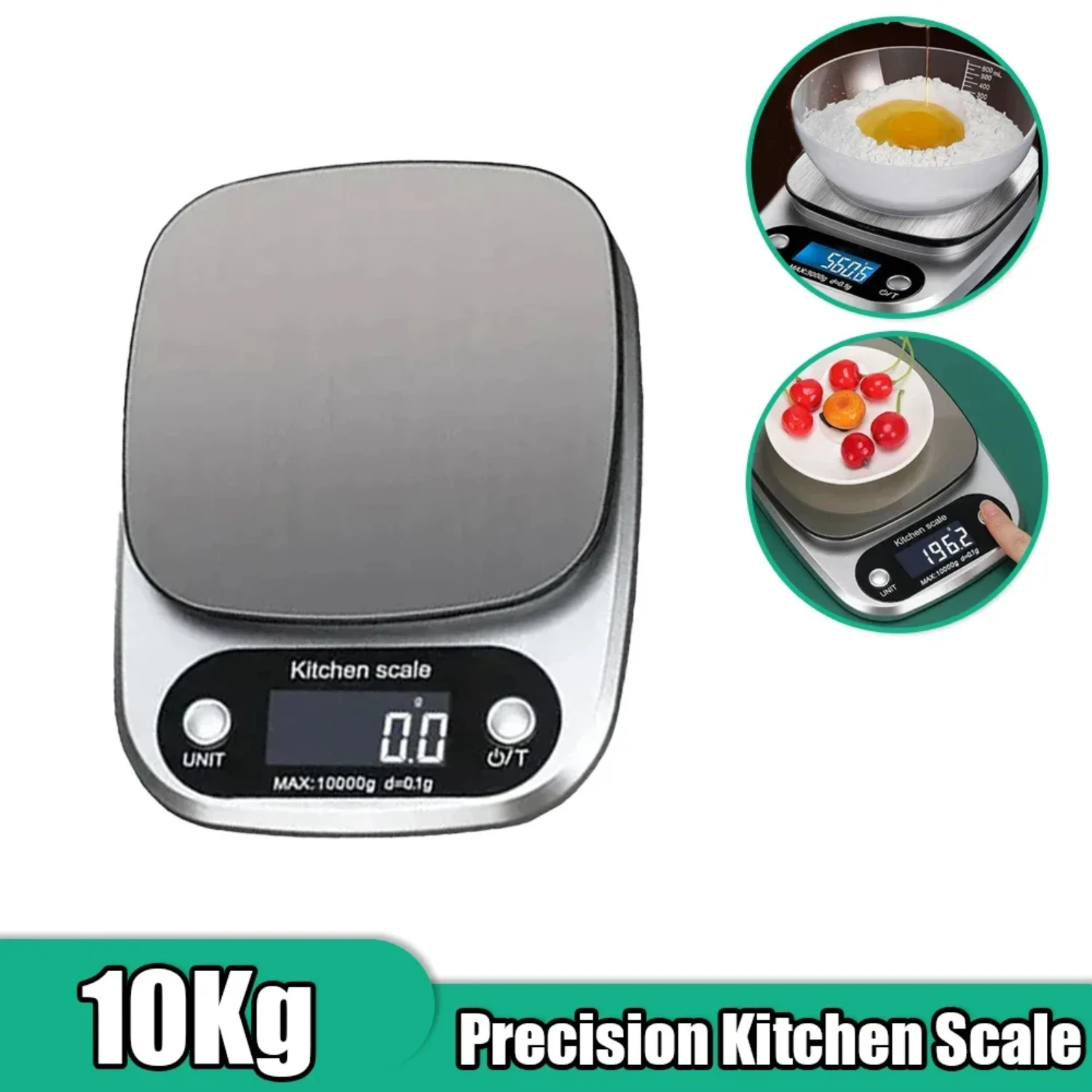 High Precision Kitchen Scale 10kg Electronic Jewelry Food Baking Scale Multifunction Measuring Tool Electronic Scale Lcd Display