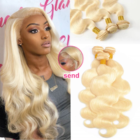 10A Body Wave 24 26 28 30 Inch Brazilian Remy Hair 613 Honey Blonde Bundles Weave 100% Human Hair For Black Women Water Loose