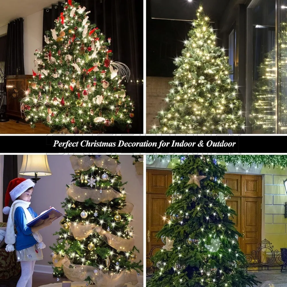New 2.1meters 140 LEDs Christmas Tree Lights Smart APP Remote Control for Holiday Christmas Lights Tree Home Party Decor Strings