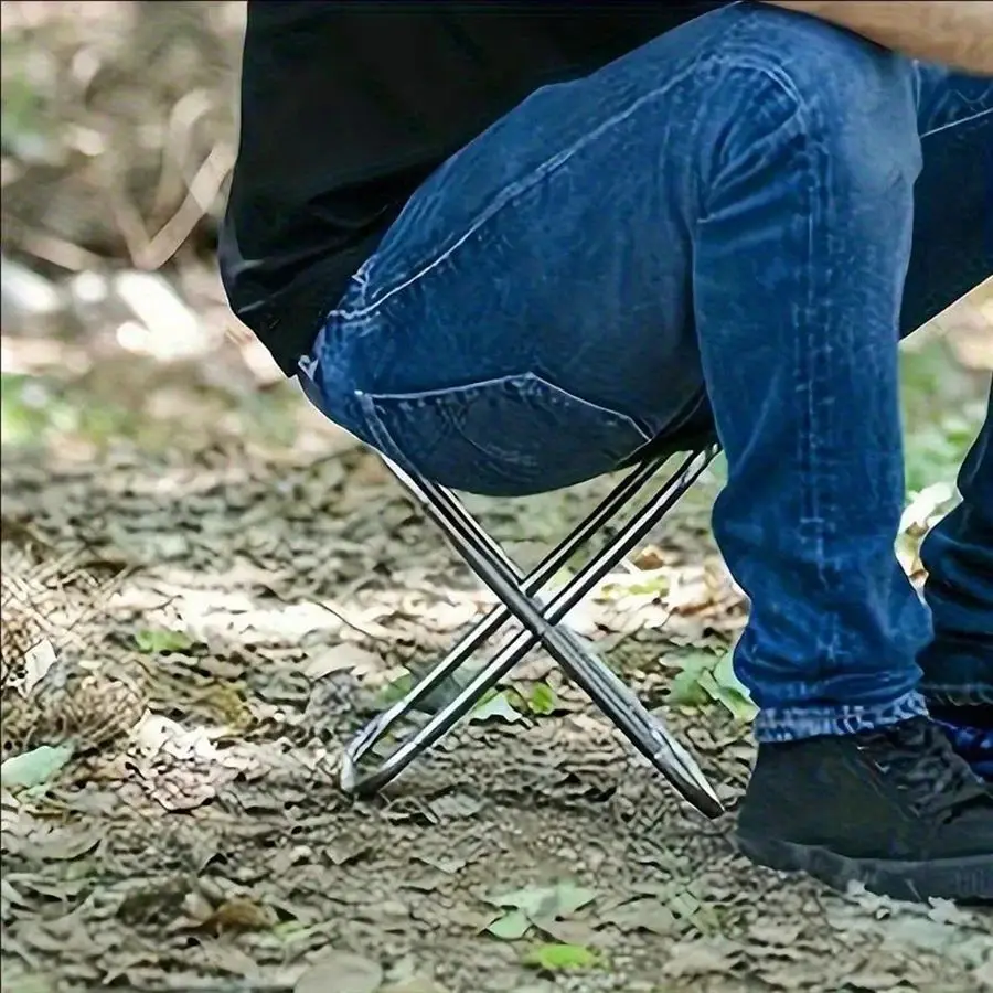 1 Stück Camping-Angelstuhl, ein leichter und praktischer Stuhl mit halbgefaltetem Design für einfachere Aufbewahrung – Detail 6