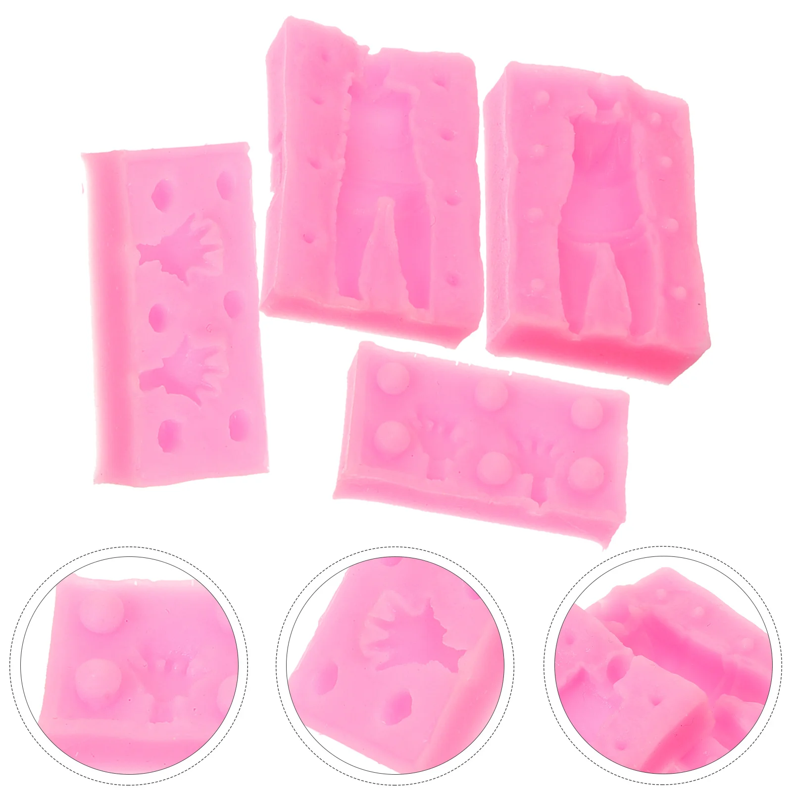 

1 set Mini Clay Body Molds Pink C22 Silicone Mold for Baking Chocolate C y Decorations Halloween Crafts Art Tools