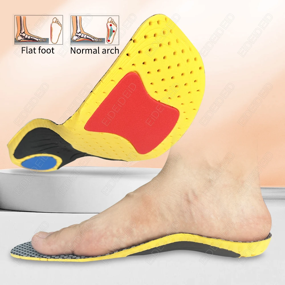 2/4 PCS High Quality EVA Orthotics Insoles For Arch Pain Anti-Fatigue Orthopedic Shoe Pads Flat Foot Health Pad For Shoes Insert